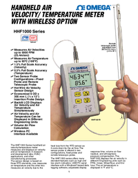 Thumbnail of document Data Sheet - HHF1001A Wireless Handheld Air Temperature & Velocity Meter